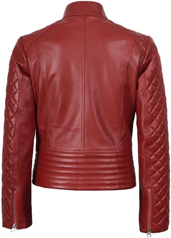 Decrum Womens Leather Jacket - Real Lambskin Stylish Leather Jackets for Women - Image 5