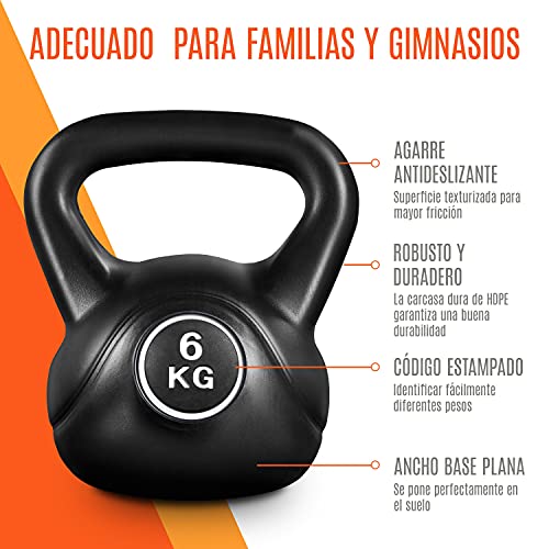 Yaheetech Kettlebell 4 Pieces Kettlebell 2/4/6/8 kg Pour l'entraînement à Domicile ou Gym Exercices de Musculation Poignée Antidérapante Noir – Image 4