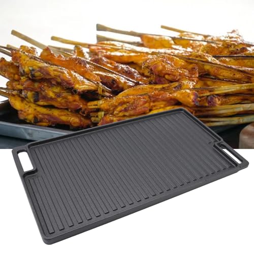 TOPINCN Rectangular Cast Iron Griddle, Reversible Grill Griddle, Double Sided Frying Pan for Ovens, Stovetops, Grills, or Over Campfire - Image 2