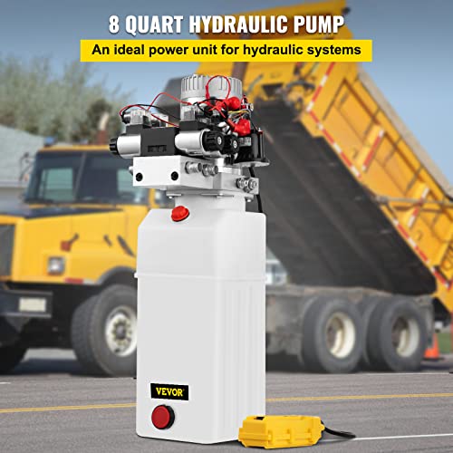 Vevor HYDRAULIC PUMP 8L Happybuy Hydraulic Pump 12V Dc Hydraulic Power Unit Double Acting Double Solenoid Hydraulic Power Pack Unit thumb #1