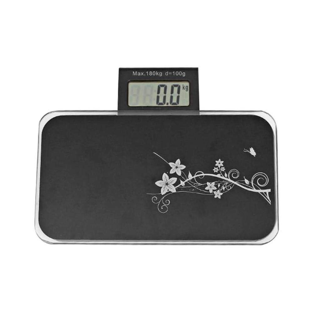 KXA Weighing scale Bathroom Scales, Toughened Glass Digital Body Weight Scale Ultra-Thin Design Power Saving Anti-Skid Base, 150Kg, Black-picture-44