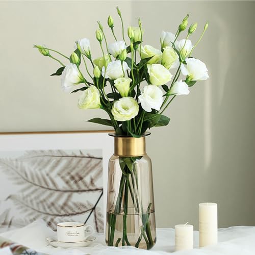 Aiouclay 0101011-X1105 5Pcs Fake Lisianthus Flowers, Artificial Plants & Flowers,Silk Eustoma Lisianthus Floral Arrangements Centerpiece,Flowers thumb #1