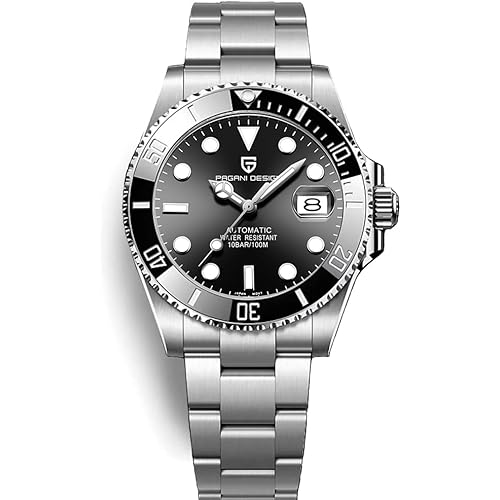 Pagani Design New Men's Mechanical Watch Luxury Ceramic Bezel Japanese Movement Stainless Steel Fashion Classic Automatic Watch Sapphire Glass Men's Watch 100 Meters Water Resistant Relogio Masculino…