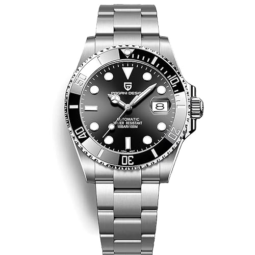 Pagani Design New Men's Mechanical Watch Luxury Ceramic Bezel Japanese Movement Stainless Steel Fashion Classic Automatic Watch Sapphire Glass Men's Watch 100 Meters Water Resistant Relogio Masculino…