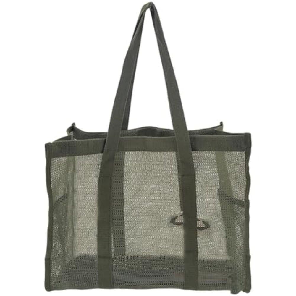 Sslvya Mesh Beach Bag for Women, Large Beach Pool Tote Bag, Lightweight Sandproof Shoulder Tote Handbag Travel Vacation Essentials