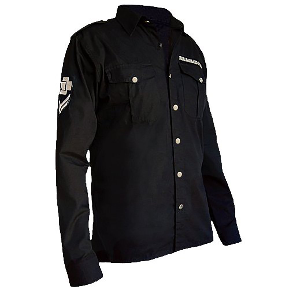 Rammstein Herren Hemd mit langem Arm, Offizielles Band Merchandise Fan Shirt schwarz