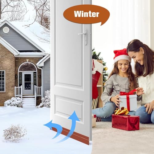 Image of SPIREX Silicon Door Bottom Sealing Strip | Self Adhesive Gap Filler Rubber | Door Bottom Sealing Strip Guard | Protector from Cockroach, Insect, Bugs, Air (Pack of 2)