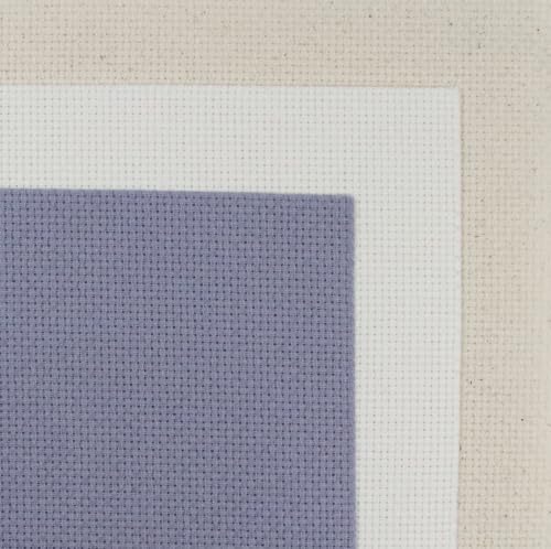 Image of KCS 3 pc of 15 inch x 18 inch(38cmx45cm) 14 Count Cross Stitch Cotton Aida Cloth Needlework Rolled Fabric Box,14CT,Antique White+Oatmeal+Light Steel Grey