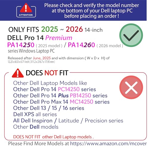 Funda Dell Pro 14 PA14250 carcasa mCover resistente de policarbonato azul 4