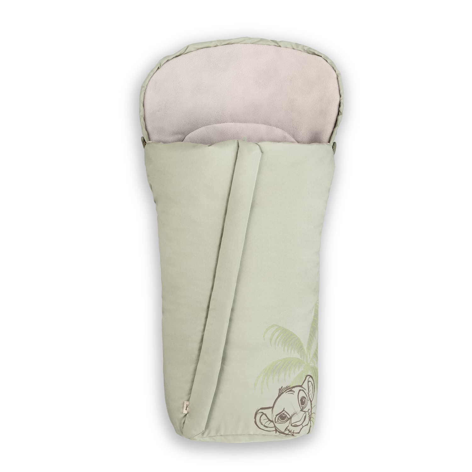 hauck Disney Simba Olive Universal Fußsack für Buggys, Kinderwagen & Fahrradanhänger, Warm mit Fleece Innenfutter, Anti-Rutsch, 2 Wege Reißverschluss, Kapuze, Waschbar & Faltbar