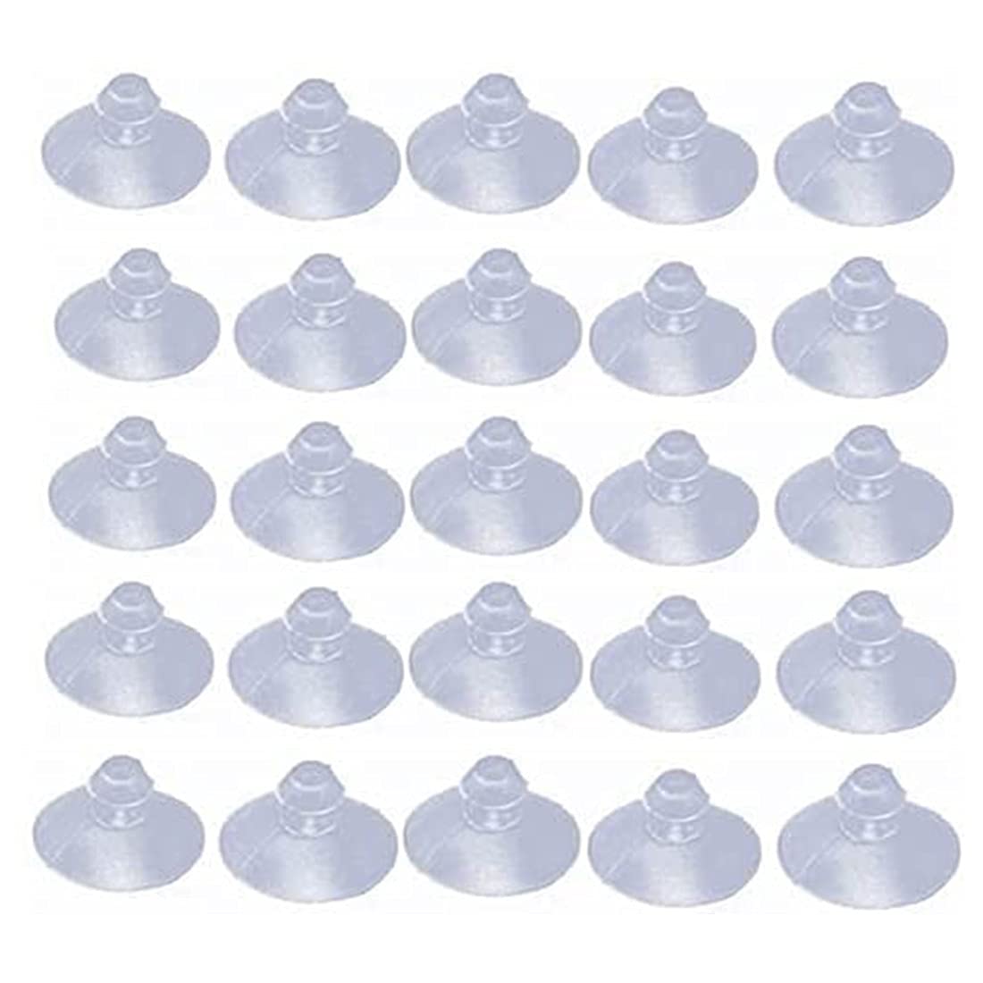bnafes18mm/0.7" Furniture Desk Glass Transparent Anti-Collision Suction Cups Sucker Hanger Pads for Glass Plastic Without Hooks, Pack of 25