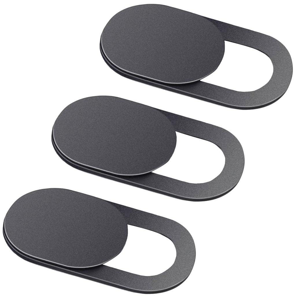 Homyl 3 Pieces Ultra-Thin Web Camera Privacy Cover, Webcam Cover Slider for MacBook Pro,Laptop, Mac, PC, Tablet,Cell Phone T1 Black Color-image-45