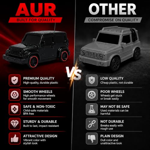 Image of Black Remote Control Car Toy | 2-Way G-Wagon | Smoke, Music & LED Light | Toy Car for Kids | High-Speed RC Car | Toys for Boys & Girls 7-14 Years | Birthday Gift for Kids