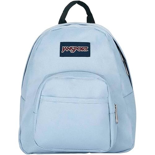 JanSport Half Pint Mini Backpack, 10.2 L - Durable Mini Bag Purse with Adjustable Shoulder Straps, Single Main Compartment, Zippered Stash Pocket, Blue Dusk