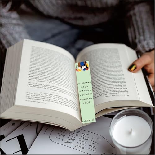Image of Zesta Cute Book Marks Set of 10 | Aesthetic Gift for Teachers | Bookmarks for Books | Matte Finish Book Marks for Book | Laminated Book Mark - 15X4 Cms (Friends)