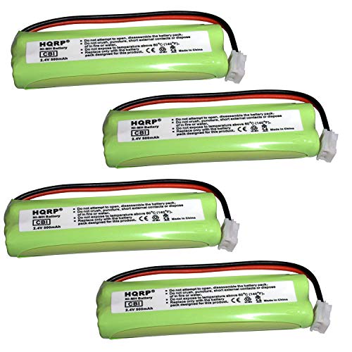 HQRP 4-Pack Phone Battery Compatible with VTech BT-18443 / BT18443, BT-28443 / BT28443, CPH-518D, LS6115, LS6115-2 / LS61152, LS6117-2 / LS61172, LS6115-3 LS6117 Cordless Telephone