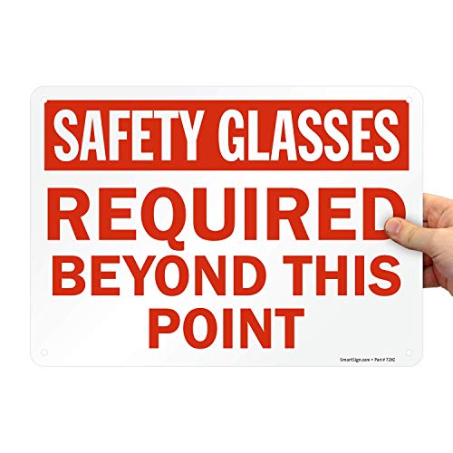Signalisation safety glasses required SmartSign pour sécuriser l'accès aux zones à risques
