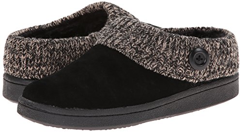 Clarks Women's Knit Scuff Slipper, Black, 8 M Us #TOP6