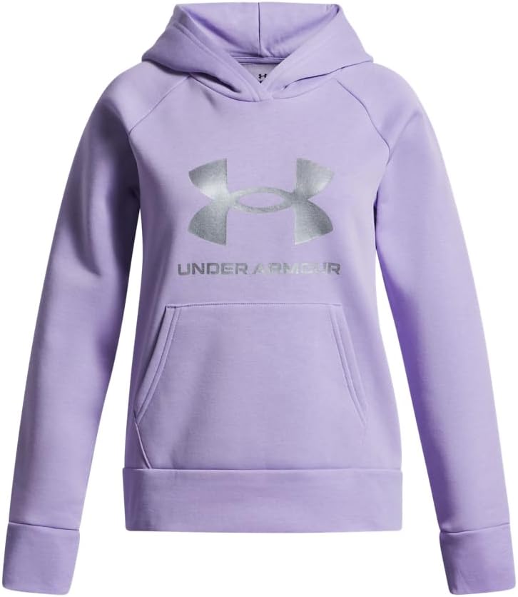 Under Armour girls Rival Fleece Shimmer Hoodie