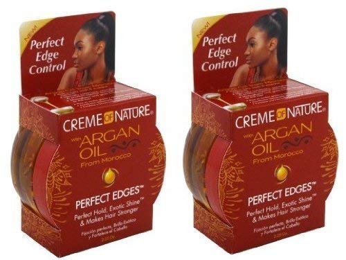 Creme of Nature Argan Oil Perfect Edges Control Hair Gel-2.25 oz (Pack of 2)