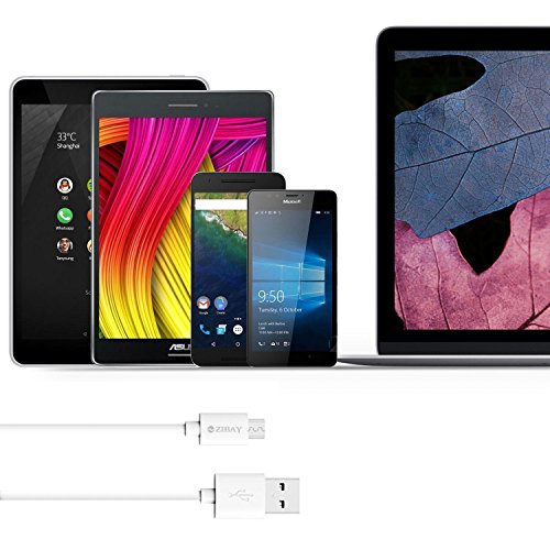 Spater 7-Inch Micro Usb Sync Cable For Samsung, Htc, Motorola, Nokia, Android, And More (5 Pack) (White) #TOP6