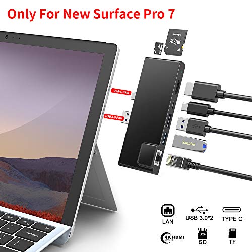 Surface Pro 7 Dock Station, Surface Pro 7 Hub Adapter with 4K HDMI