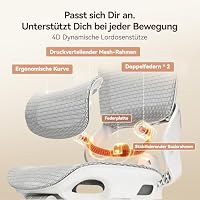 SIHOO B100 Bürostuhl, Bürostuhl Ergonomisch mit Adaptive Lendenwirbelstütze – Ansicht 5