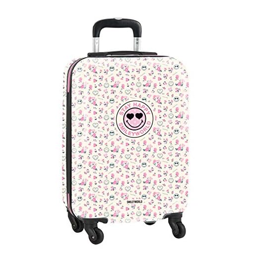 Safta Trolley Cabina 20'' Maleta Ruedas y Candado de Seguridad de Smiley World Garden, 345x200x550mm
