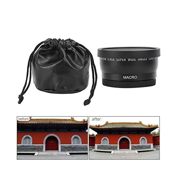 Vbestlife 55MM 0,45X Weitwinkel-Makroobjektiv, 55MM Universal-Weitwinkelobjektiv, Passend für Alle Kameraobjektive mit… – Bild 8