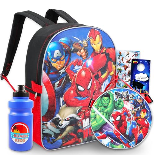 Marvel Avengers Backpack for Boys, Girls, Kids - 7 Pc Bundle 16