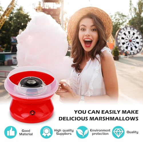 Zuckerwattemaschine, Retro Cotton Candy Machine 450W für Zuhause, Zuckerwatte Maschine mit Zubehör und Stäbchen Einfach zu Bedienen Leicht zu Reinigen Ideal für Partys und Kindergeburtstag Rot – Bild 7