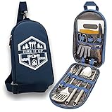 BOMKI Grilling and Camping Cooking Utensils Set for The Outdoors BBQ - Camping Utensil Set Camping...