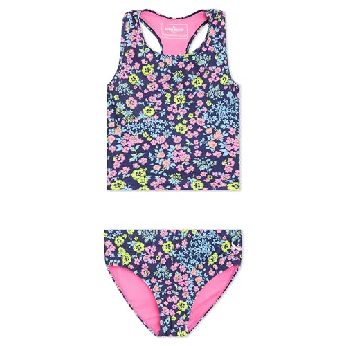 Image of Eddie Bauer Girls' UPF 50+ Swim Bikini Bottom and Racerback Tankini Set