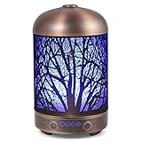 Essential Oil Diffuser COOSA 100ml Metal Ultrasonic Aroma Diffuser Cool Mist Humidifier Aromatherapy Diffusers with Color Changing Light Auto Shut-off for Baby Home Office Spa Yoga