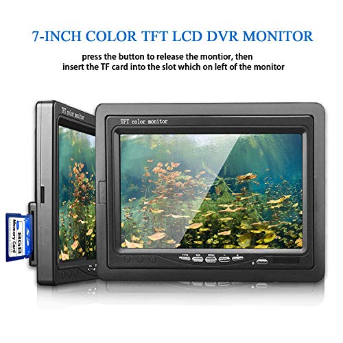 Plumbing Camera 100ft Waterproof IP68 DVR Video Inspection Equipment 7 Inch LCD Monitor HVAC Duct Drain Chimney Snake Pipe Cameras 30m Cable 1000TVL Sony CCD Cam with Luxury Box (Free 8GB SD Card)