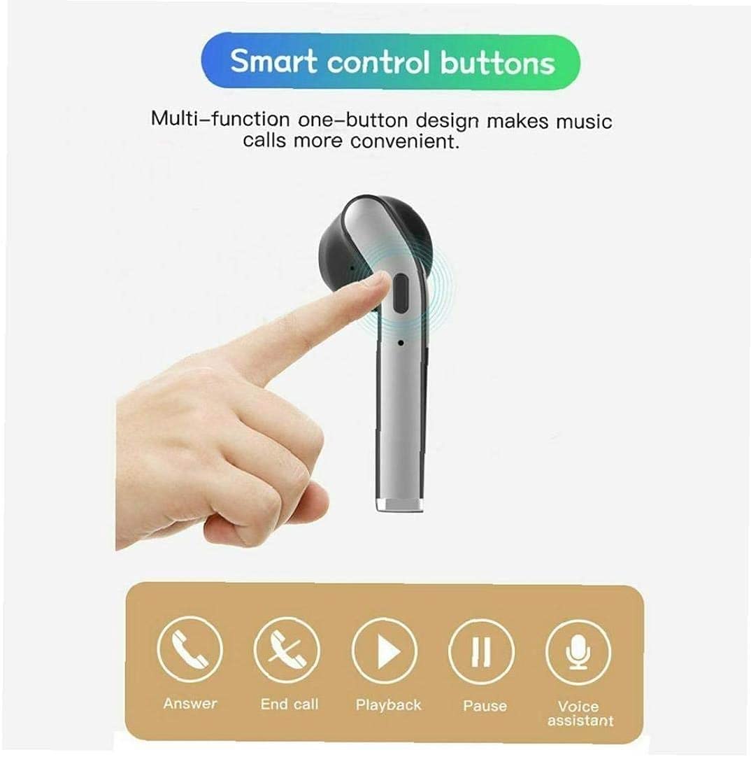 LIIAV Auriculares inalámbricos verdaderos Auriculares Bluetooth Control táctil con estuche de carga inalámbrica a prueba de agua TWS Auriculares estéreo en oreja Auriculares incorporados MIC AURICULAR