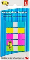 Post-it, 3M, Marcador de Página Adesivo, 5 Cores Neon, 11.9 x 43.2 mm, 100 folhas