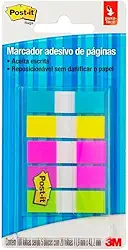 Post-it, 3M, Marcador de Página Adesivo, 5 Cores Neon, 11.9 x 43.2 mm, 100 folhas