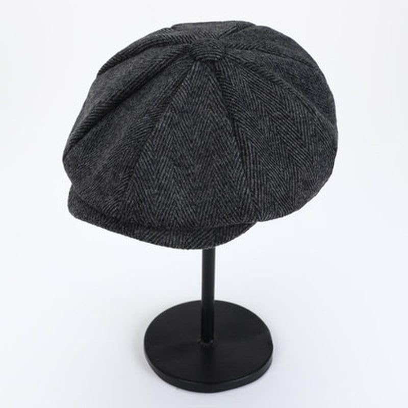 MIPPO® Men's Woolen Beret Hat - Tweed Beret Cap - Thick Flat Hat for Cap