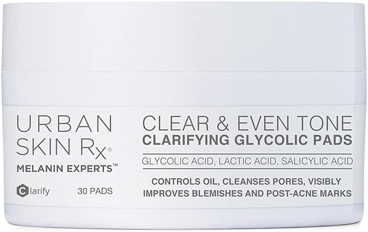 Urban Skin Rx Clear & Even Tone Clarifying Glycolic Pads 30 Count