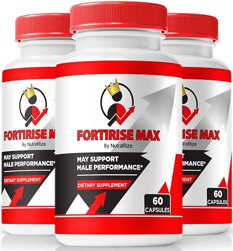 Image of (3 Pack) Fortirise Max, Official Fortirise Max For Men - Supports Stamina and Energy Levels, All Natural Formula to Support Performance and Overall Health, Fortirise Max Pills Review (180 Capsules)
