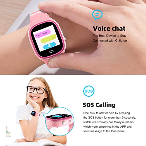 Henniu Td-45 2G Kids Smart Phone Watch Children Smartwatch Sos Call Voice Chat Ip67 À Prova D'Água