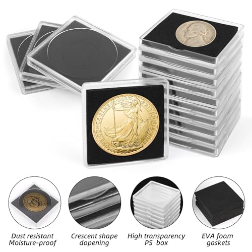 20 Pzs Porta Monedas Ajustables de Plástico Transparente miniatura 3