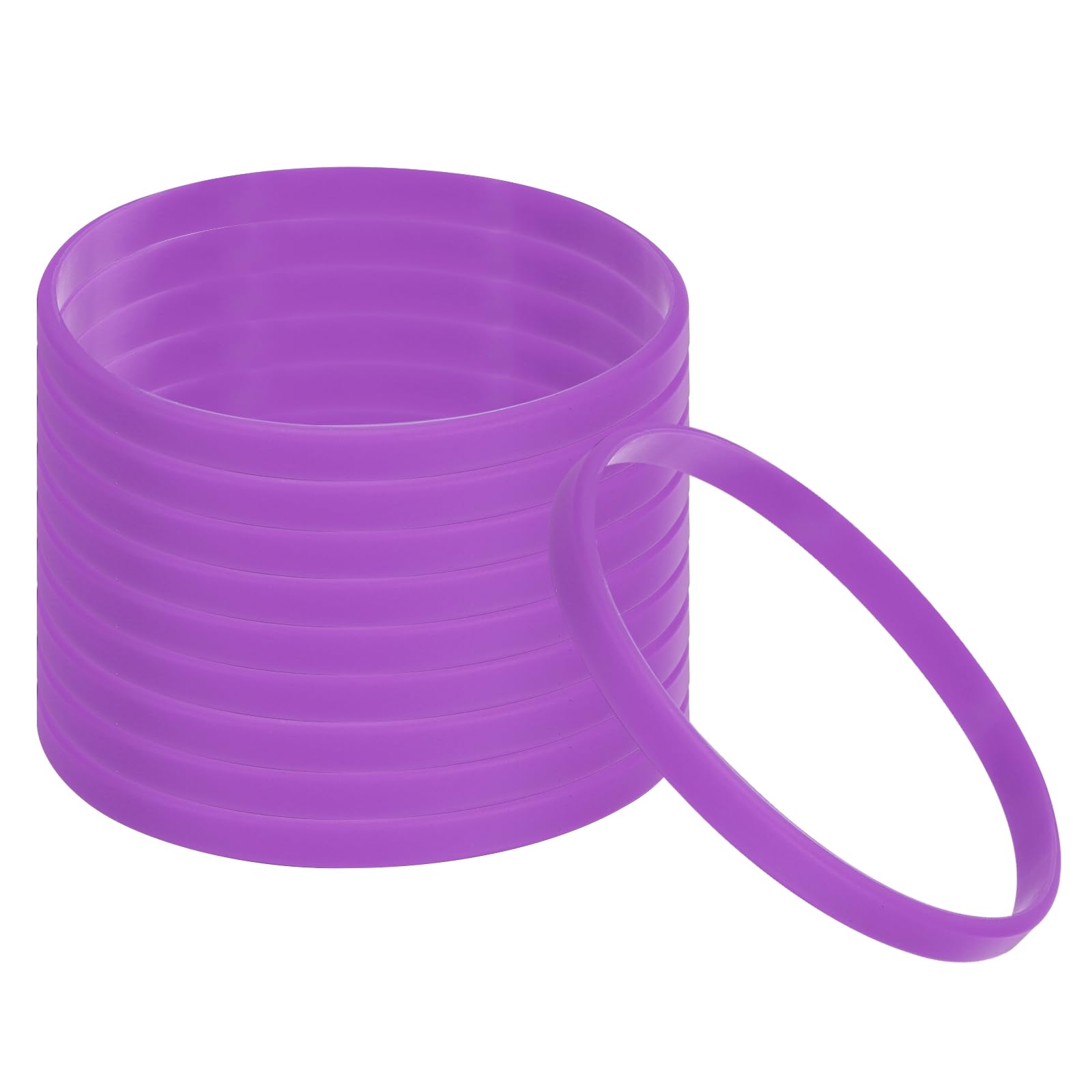 PATIKIL Silicone Bracciali, 30pz Colorati Gomma Bracciali bianco Elastici Sport Fasce per Adulti Adolescenti Sport Squadra Giochi, Nero