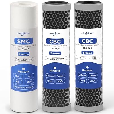 3-Stage 10" x 2.5" Water Filter Replacement Cartridge Pre-Filter Set for APEC Essence & Ultimate Series, ROES-50, RO-90, RO-PH90, ROES-PH75, RO-Hi, WFS-1000, RCC7AK, US31 & Standard RO Systems