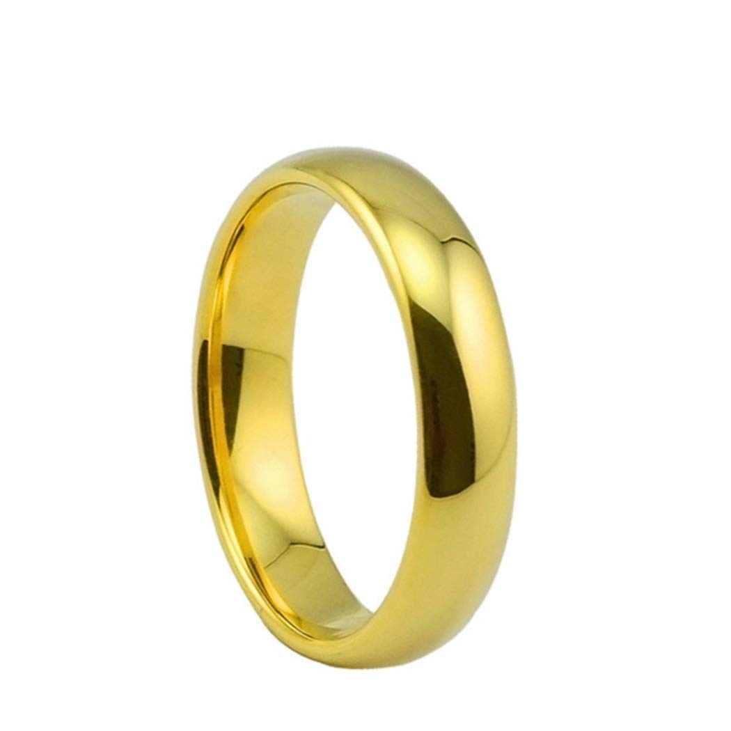 PULABO Anillo de diseño clásico simple para mujer y hombre, oro 9, durabilidad cómodo y respetuoso con el medio ambiente práctico