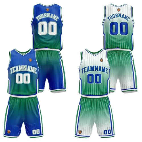 Lafubeatuy Custom Reversible Basketball Jersey Uniform Sets with Personalized Printed for Adults...