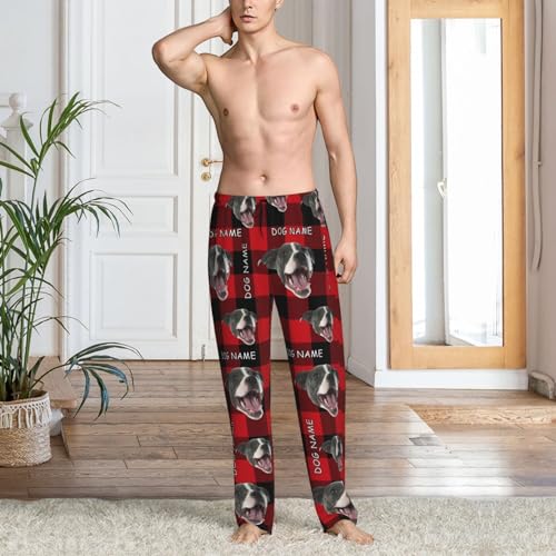 Custom Pajama Pants with Pockets for Women Men Personalized Plaid PJ Pants with Face Photo Christmas Pajamas Multi Size4