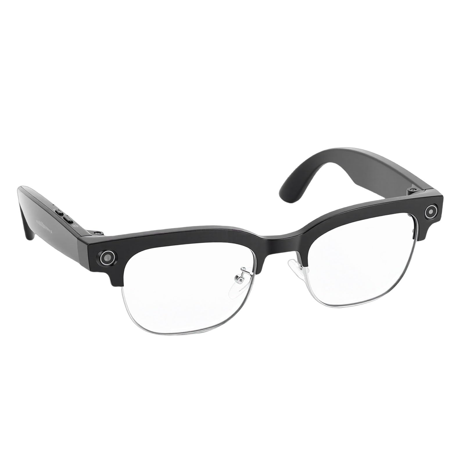 Fockety Occhiali Intelligenti Al con Fotocamera, Occhiali per Fotocamera HD 1080P da 8 MP, per Traduzione in Tempo Reale, per Registrazione Video, Ricarica Magnetica