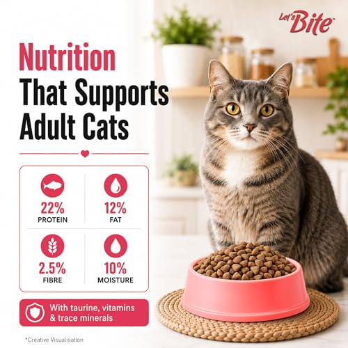 Image of Let's Bite Active Adult Dry Cat Food 1kg+ 1kg (Total 2kg)